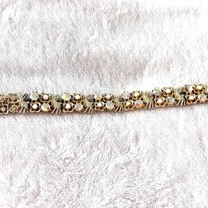 Vintage Bracelet, Gold Tone With Accents.